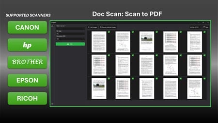 Doc Scan Scan to PDF main interface - Windows PDF editor screenshot