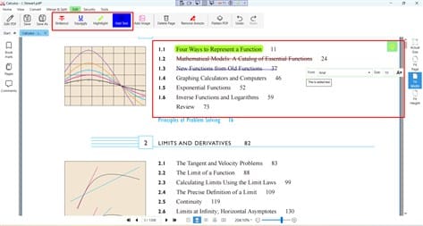 PDF Editor - PDF Converter PDF editing features - Windows PDF editor screenshot
