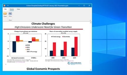 PPTX Slides slide navigation - Windows PowerPoint viewer screenshot